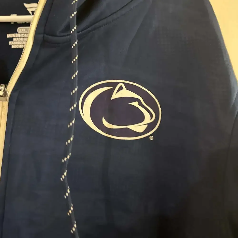 Penn State Nittany Lions Fanatics Men's 2XL Navy Blue Full-Zip Hooded Lightweigh